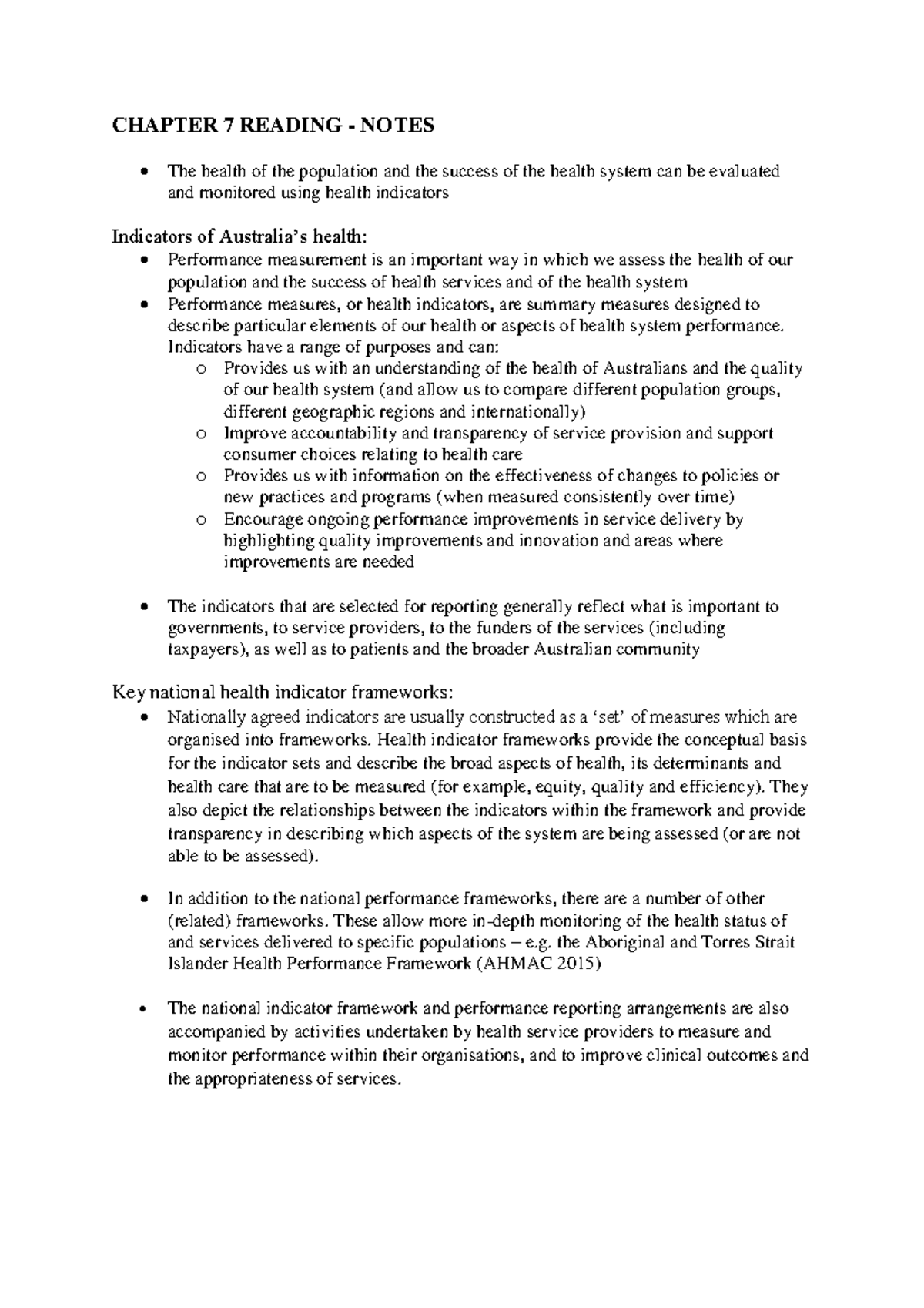 Chapter 7 Reading - Lecture notes 2 - CHAPTER 7 READING - NOTES The ...