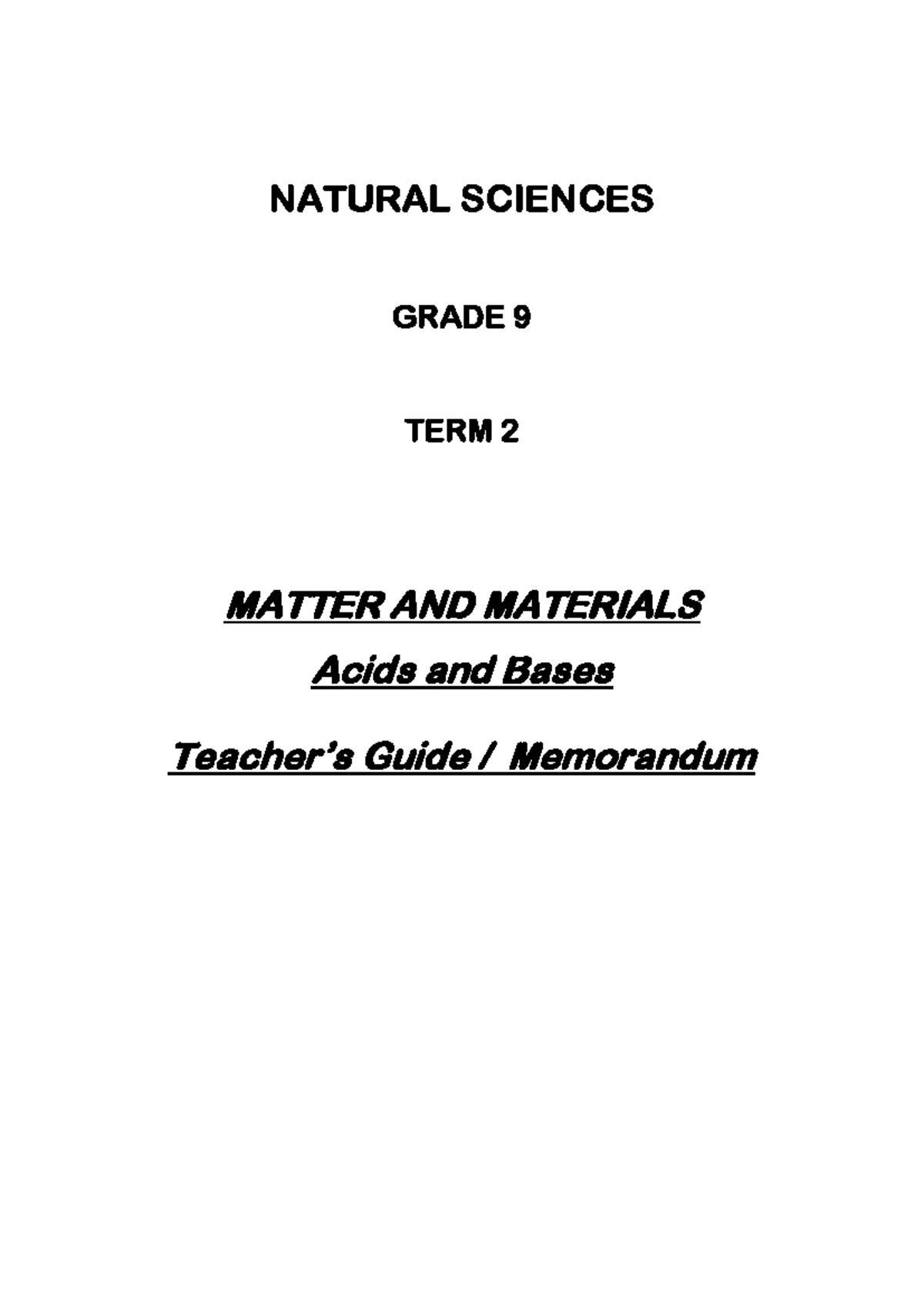 Gr9-Acids-Bases-Memo-Do Epdf 220526 174719 - NATURAL SCIENCES GRADE 9 ...