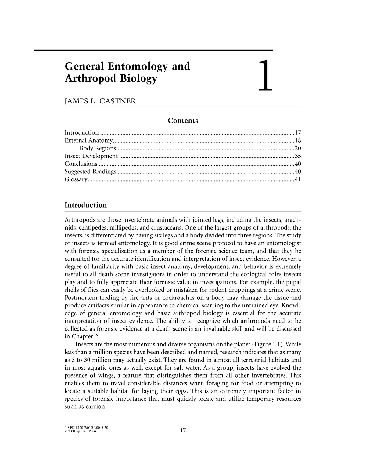 General Entomology 17 0849381207/01/0+.50 © 2001 by CRC Press