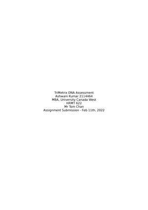 Indigo Assessment 2300235 - HRMT 622 - UCW - Studocu