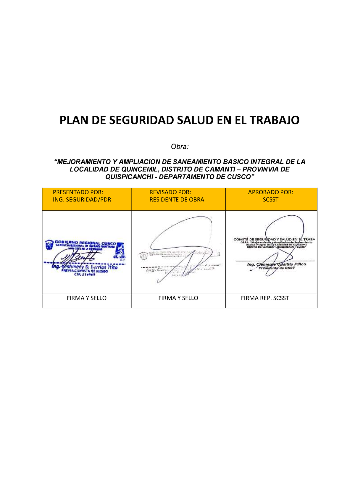 1.- PLAN Anual DE Seguridad Y Salud Ocupacional 2020 - PLAN DE ...