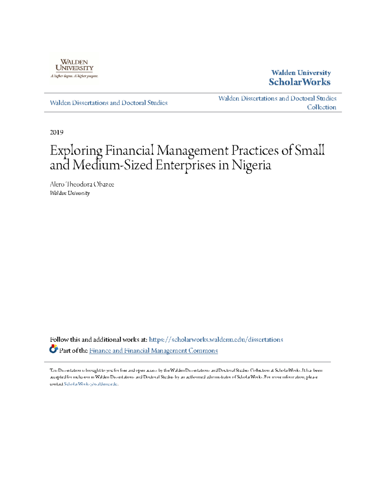 Exploring Financial Management Practices of Small and Medium-Size ...