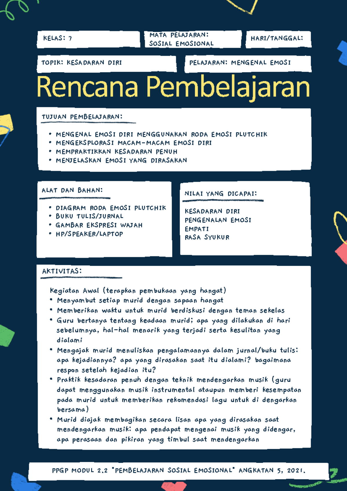 Kesadaran Diri 2 - Sadar - TUJUAN PEMBELAJARAN: MENGENAL EMOSI DIRI ...