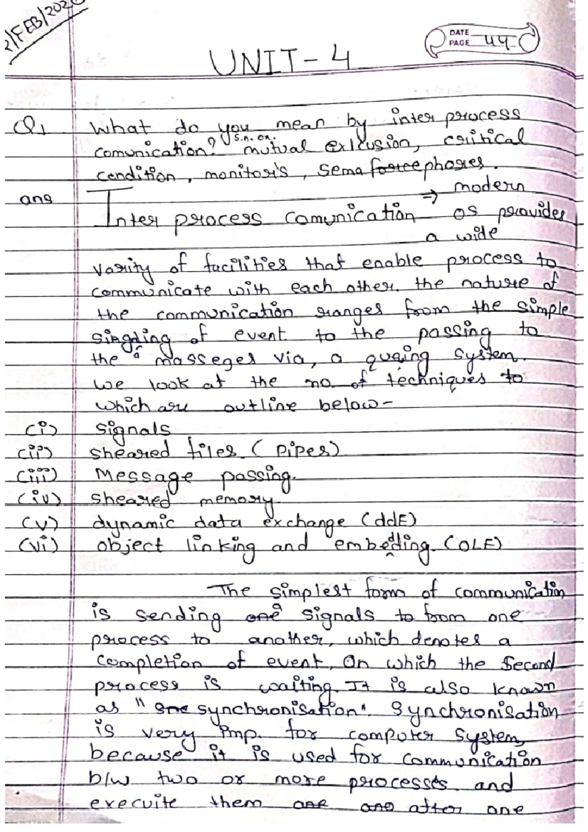 Unit4 OS Eng - good notes - Bachelor of Technology - Studocu