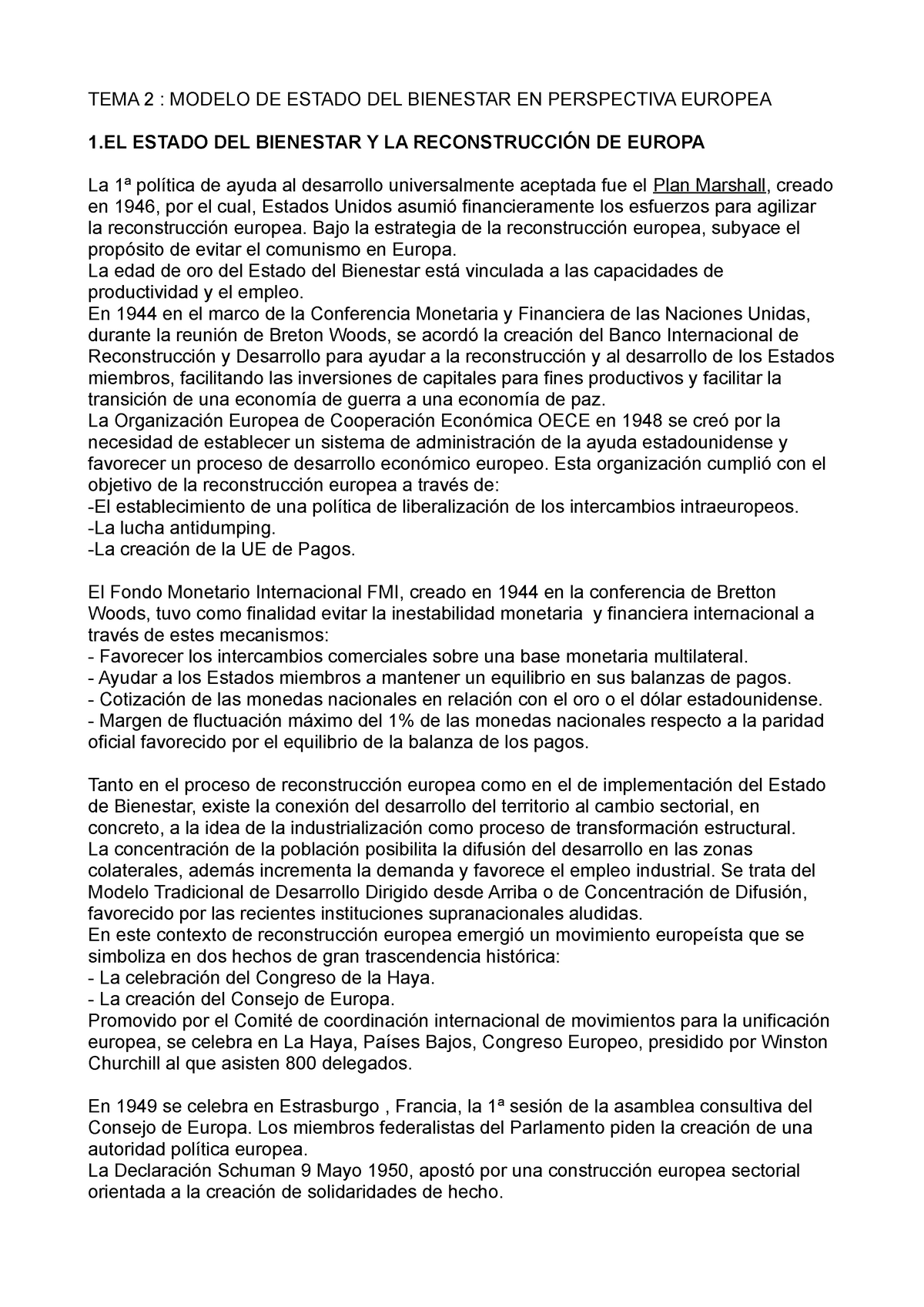 Tema 2 Estado Del Bienestar Tema 2 Modelo De Estado Del Bienestar En Perspectiva Europea 1 0076