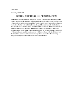 Design Thinking 111 Report - Anthony Murphy DESIGN_THINKING DESIGN ...