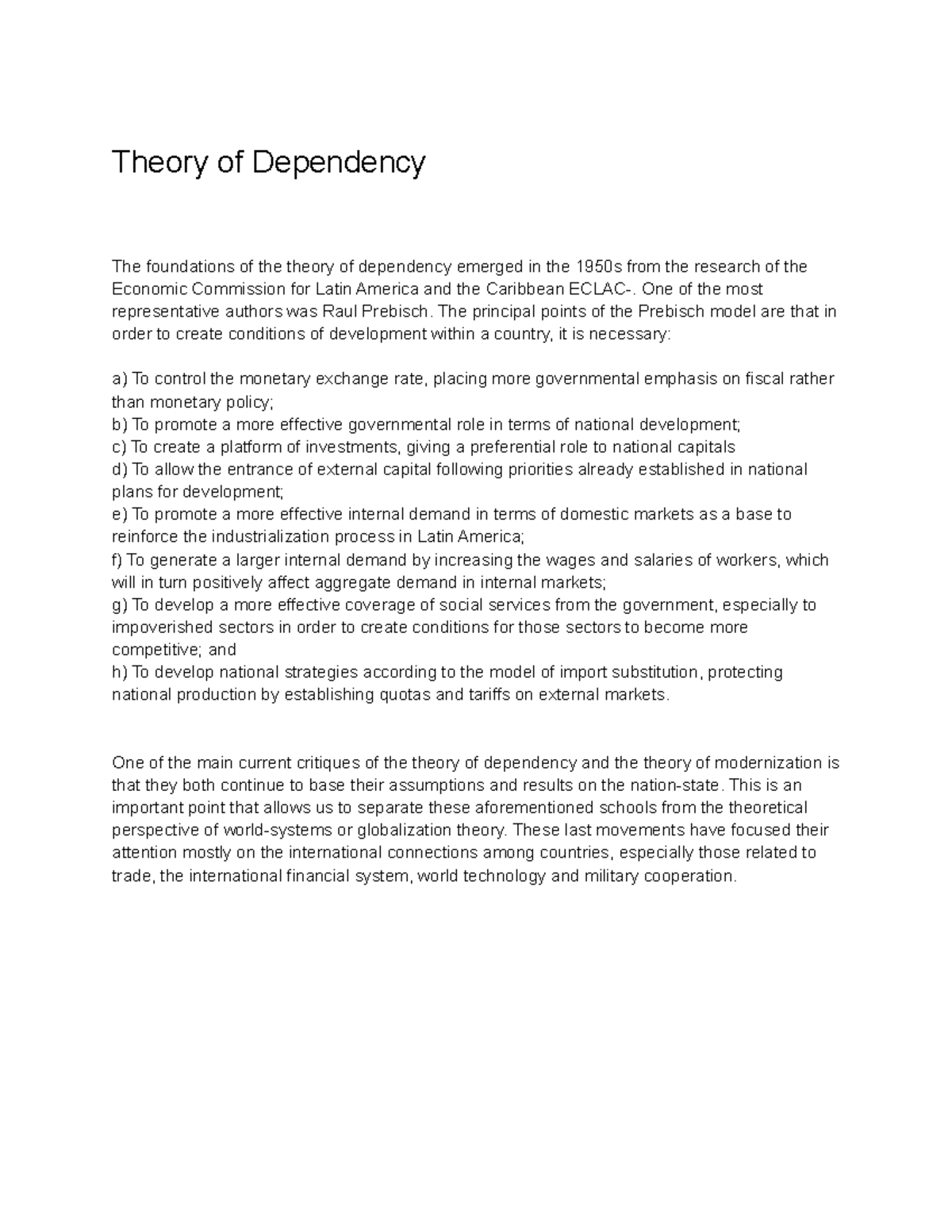 dissertation theory of dependency