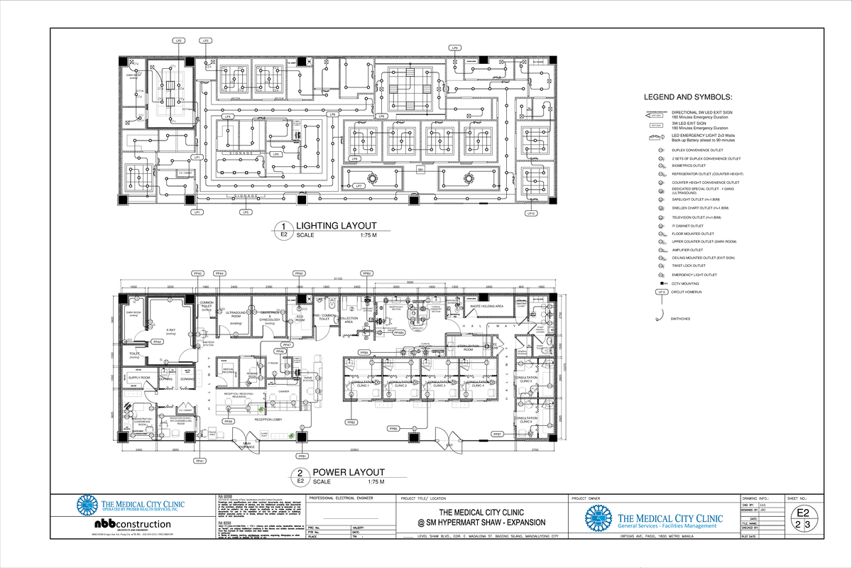 TMC SHW Expansion E2 - Electrical Plan Sh2a - DUPLEX CONVENIENCE OUTLET ...