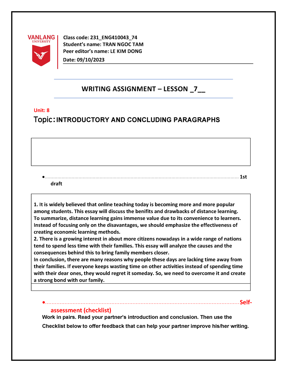 lv07 written assignment