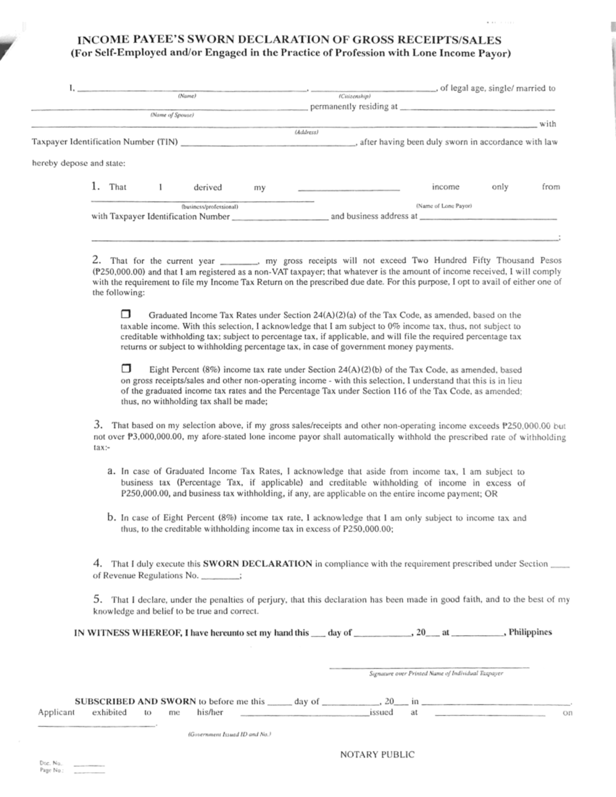 E. Sworn Declaration LAW1 Studocu