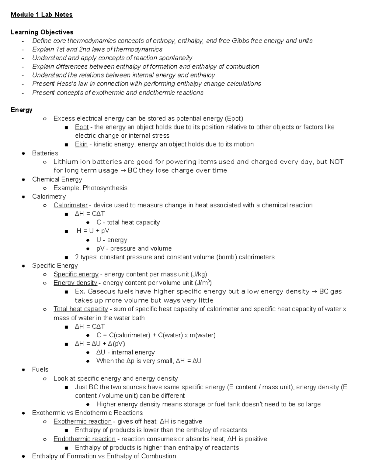 Module 1 Lab Notes Module 1 Lab Notes Learning Objectives Define