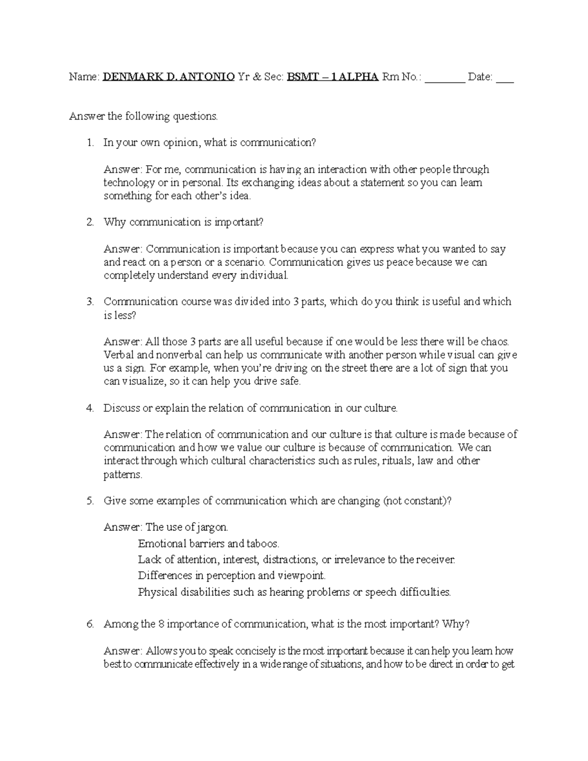 Module 2 Purposive Communication Denmark D. Antonio - Name: DENMARK D ...