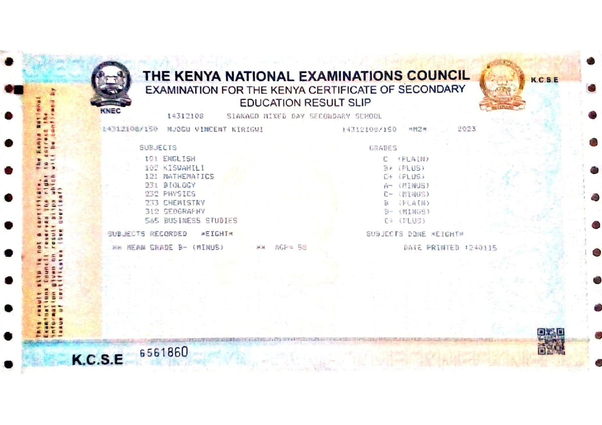 Kirigwi KCSE - Clinical Pharmacy - Studocu