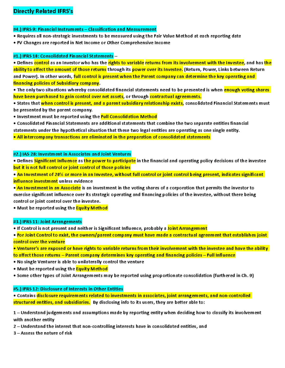 Chapter 2 Notes Provisions and Standards for Part 1 of Cica Handbook