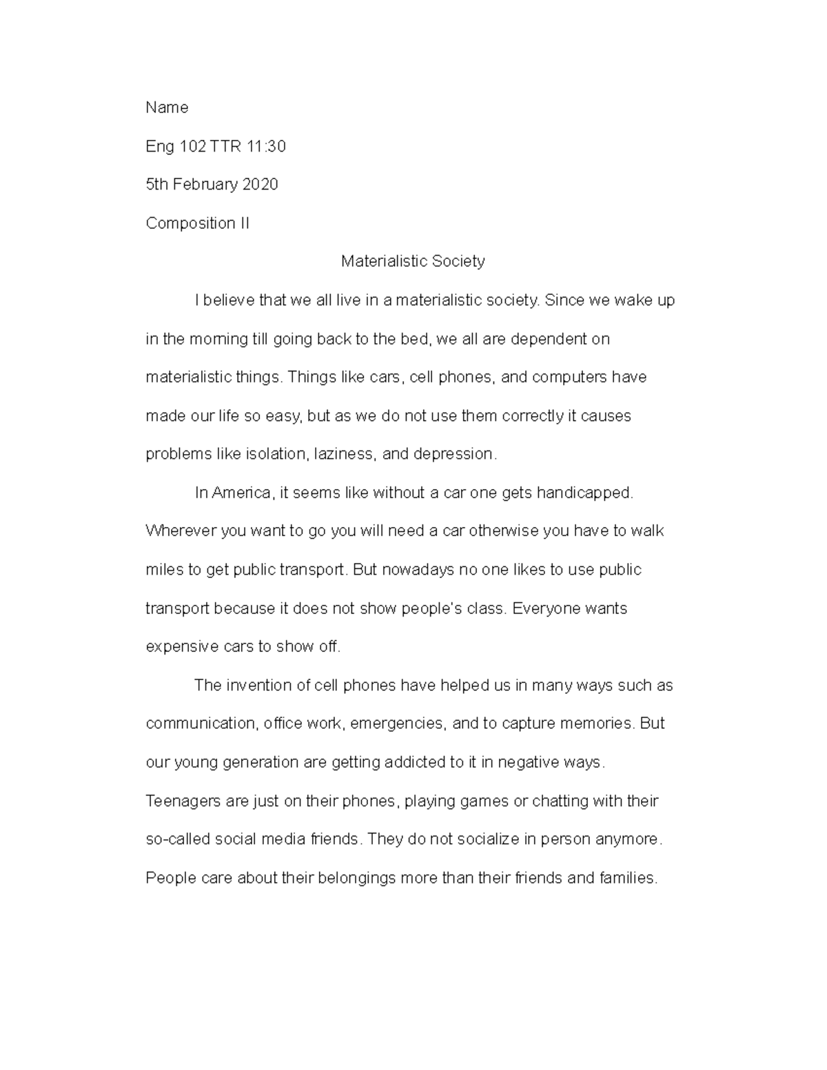 3r concept essay in english