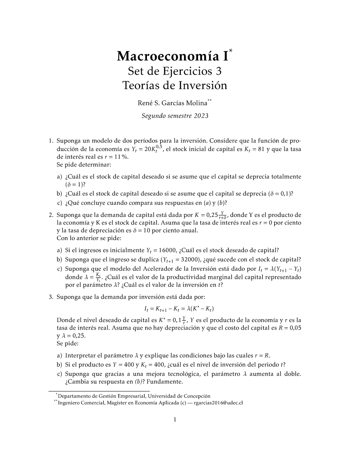 Set 03 - Material De Estdio - Macroeconom ́ıa I * Set De Ejercicios 3 ...