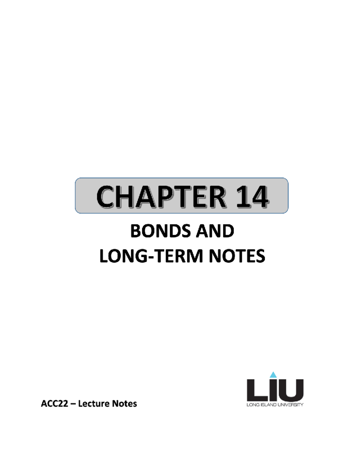 External Reporting Chapter 14 Lecture Notes - ACC 22 - Studocu