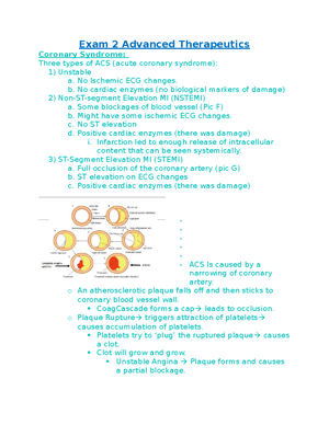 Exam One Advanced Therapeutics - Exam One Advanced Therapeutics General ...