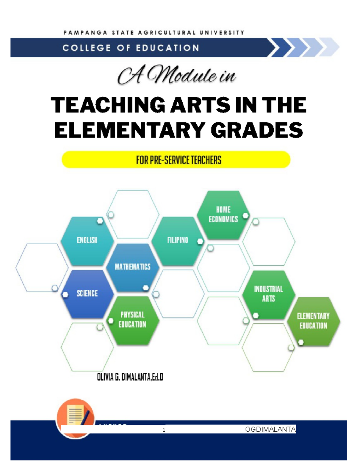 UNIT I-ARTS OGDimalanta - TEACHING ARTS IN THE ELEMENTARY GRADES ...