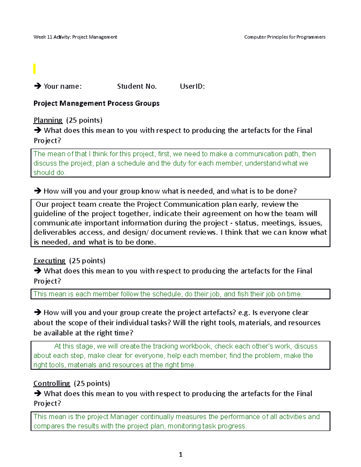 CP4P Week11 Activity - It's about Project Management Process Groups ...
