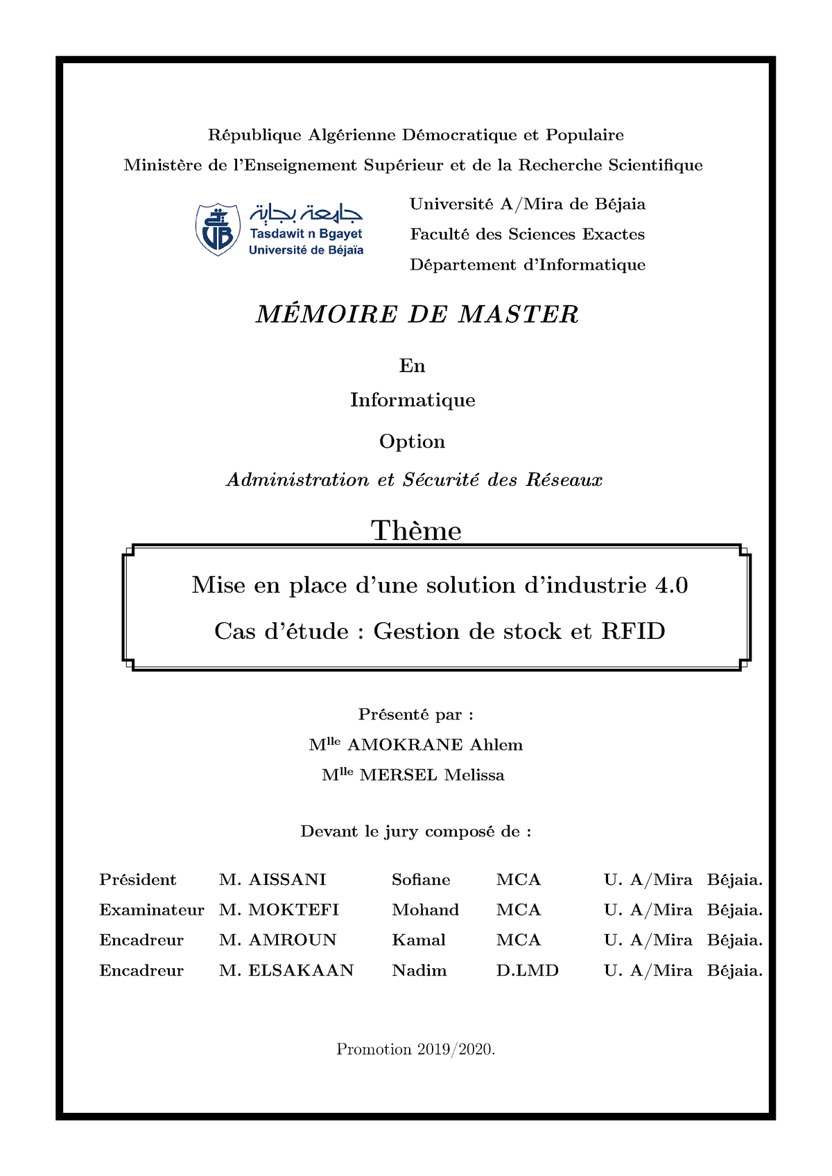 Mise En Place D'une Solution D'industrie 4.0 Cas D'étude - République ...