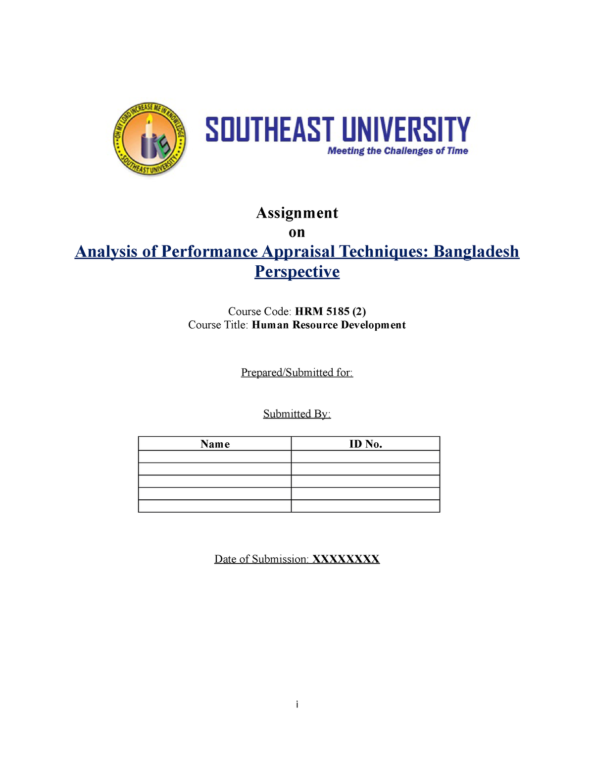 term paper performance appraisal