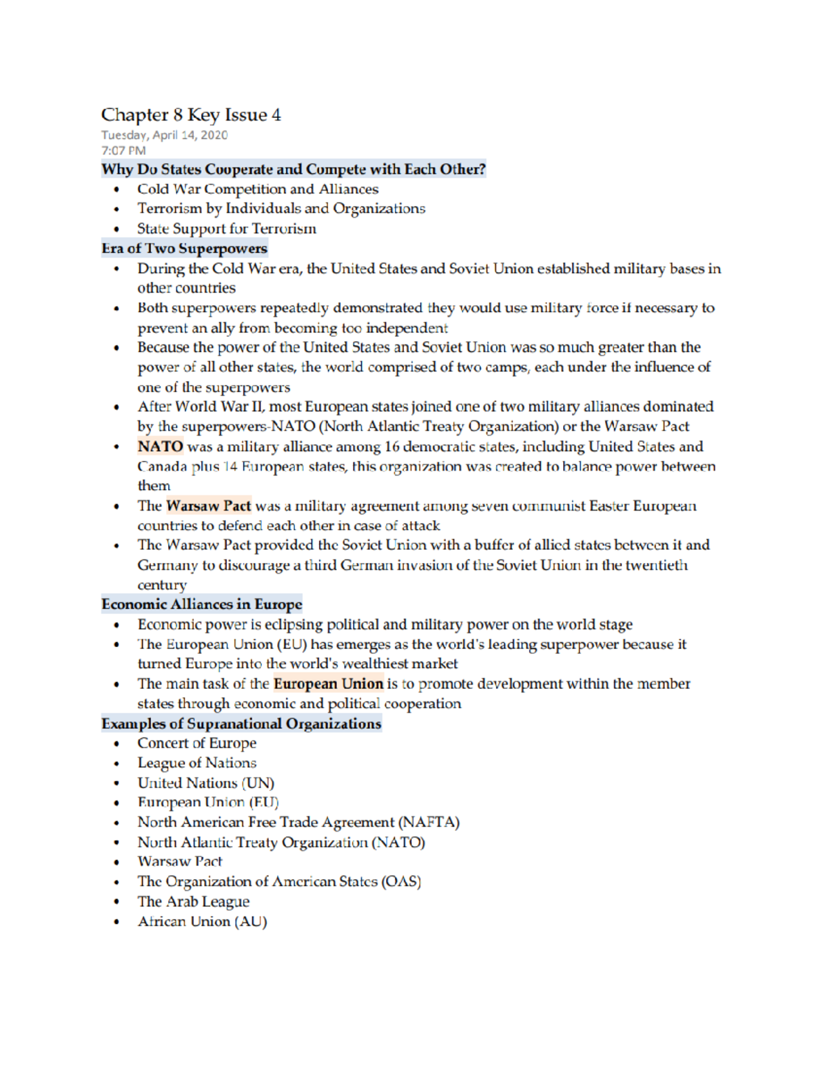 Chapter 8 Key Issue 4 - in class and textbook notes - GEOG 1302 - Studocu