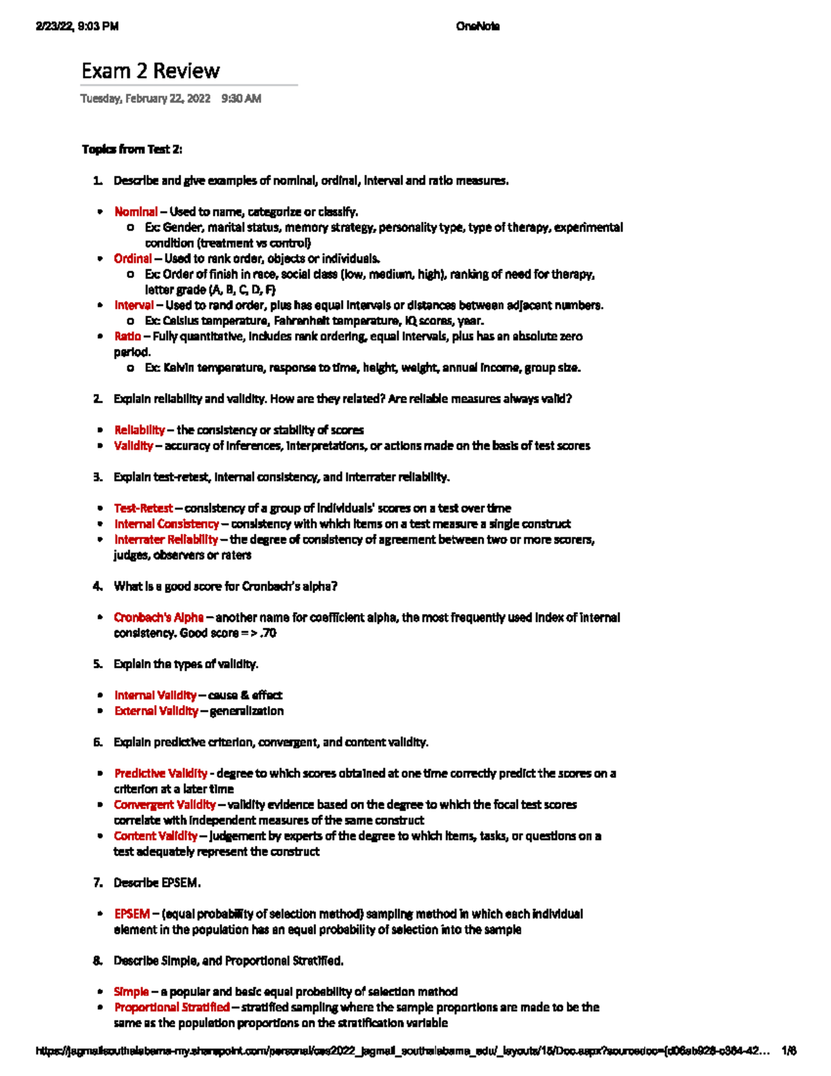 Exam 2 Study Guide - PSY 220 - Studocu
