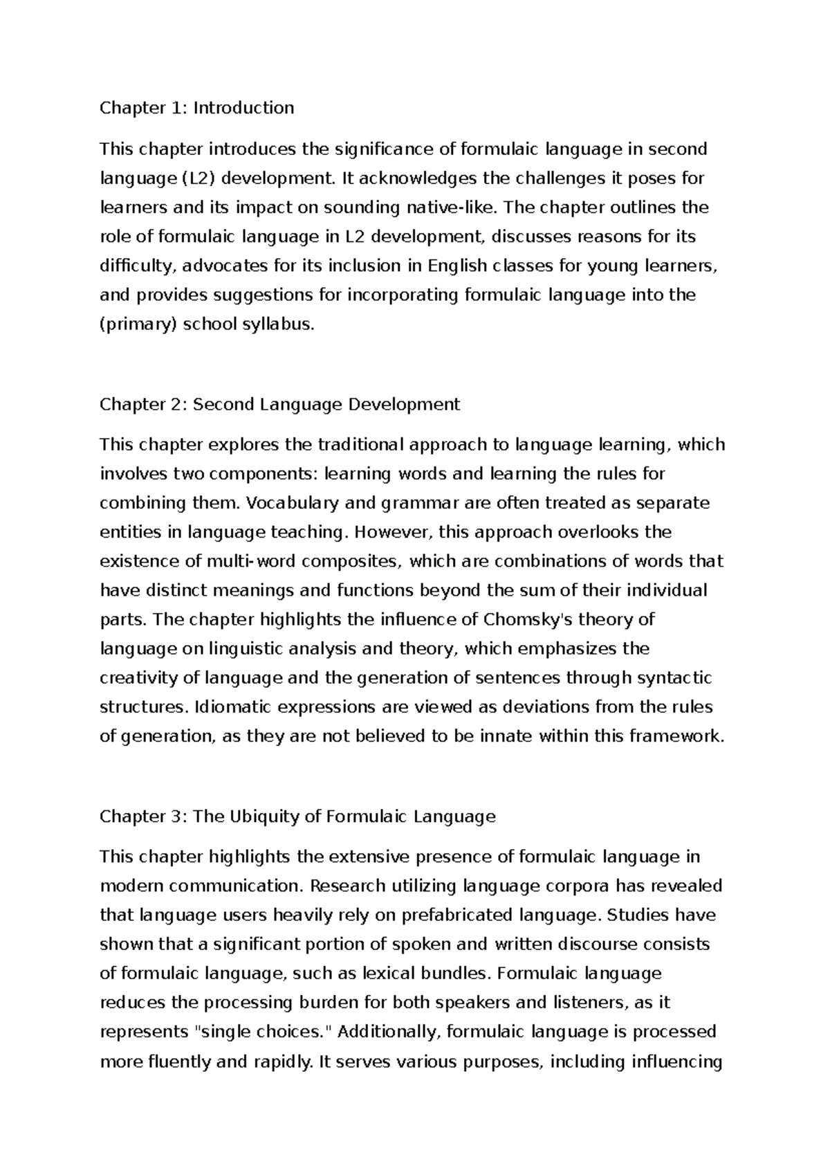 Teaching English to Young Learners Chapter 7 summary Chapter 1