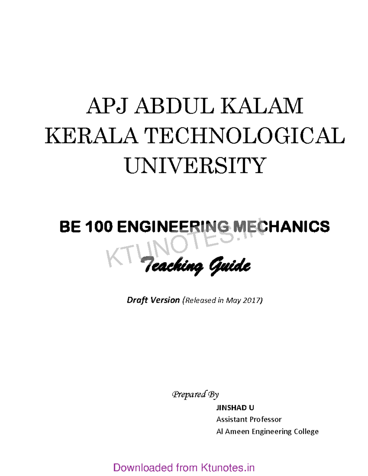 EM MOD1notes ktu notes APJ ABDUL KALAM KERALA TECHNOLOGICAL