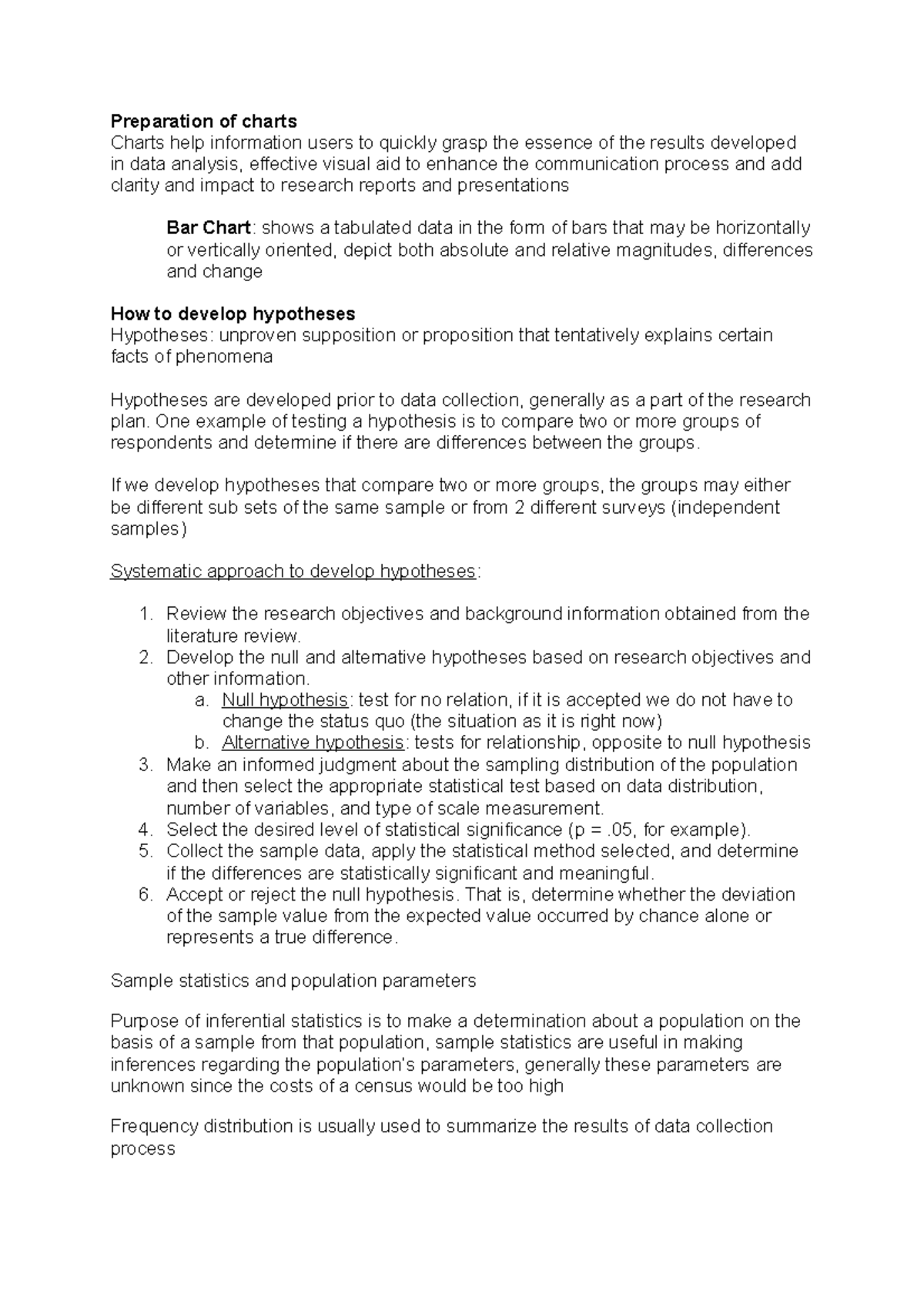 Preparation Of Charts - Preparation Of Charts Charts Help Information 