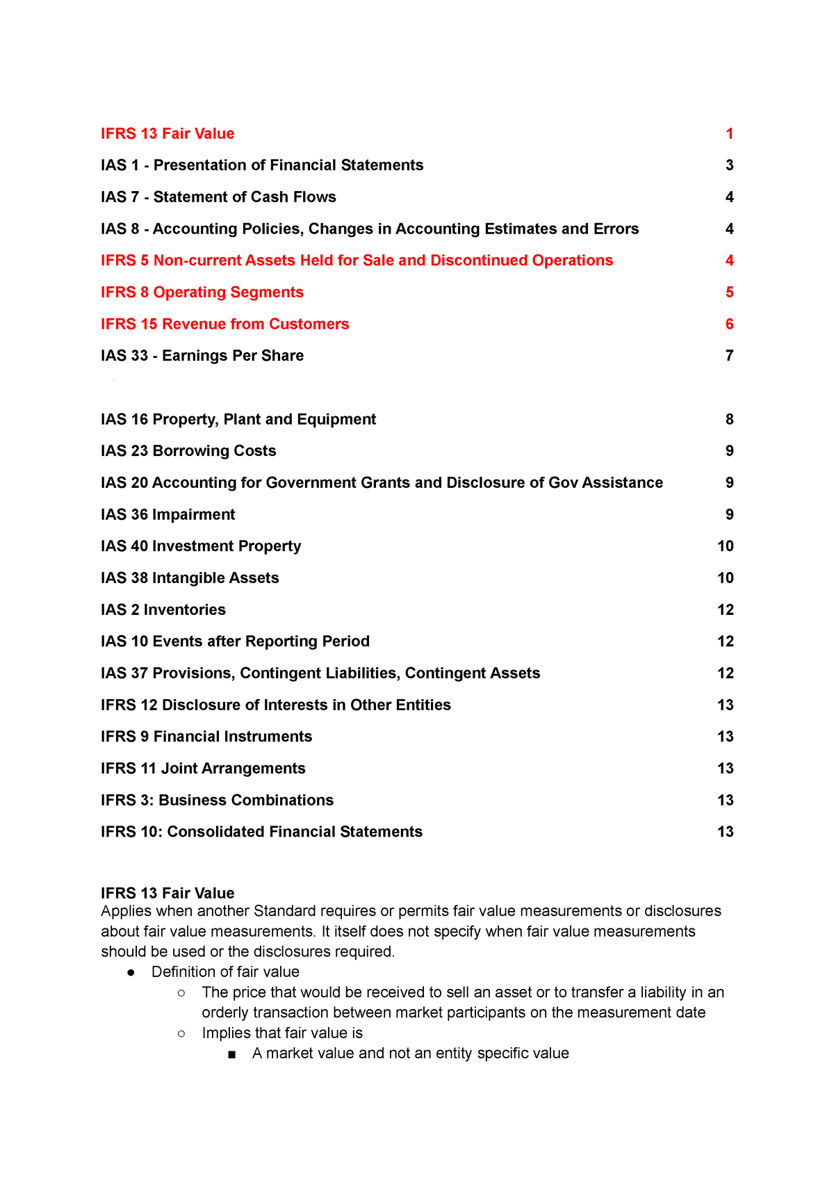 fair presentation ias 1