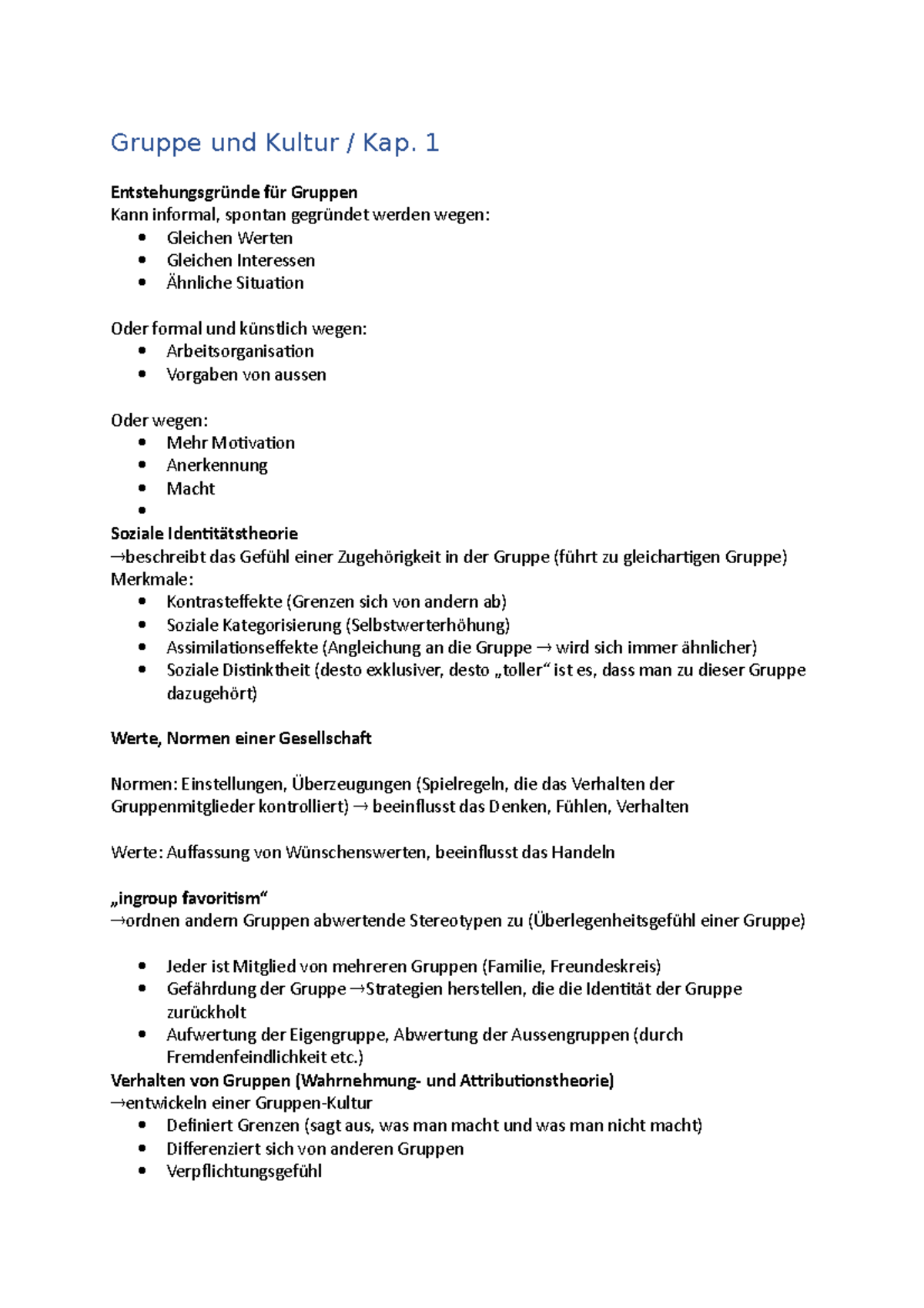 OB II Zusammenfassung - Dozentin: Miriam Schirmer, FHNW Brugg - Gruppe ...