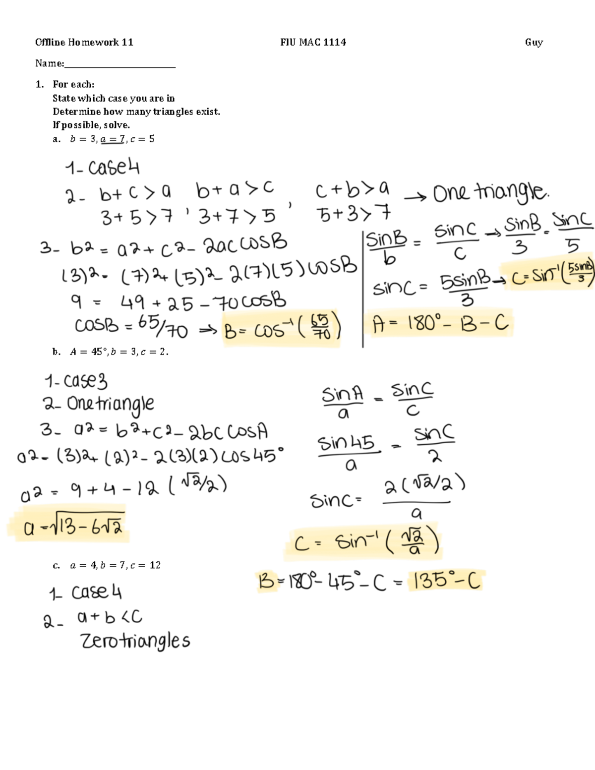 Offline+Homework+11+MAC1114 - Offline Homework 11 FIU MAC 1114 Guy Name