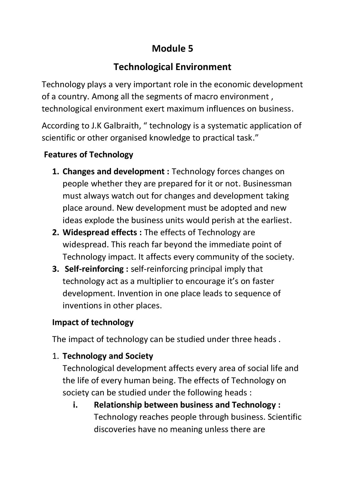 essay on effects of technological development on the environment