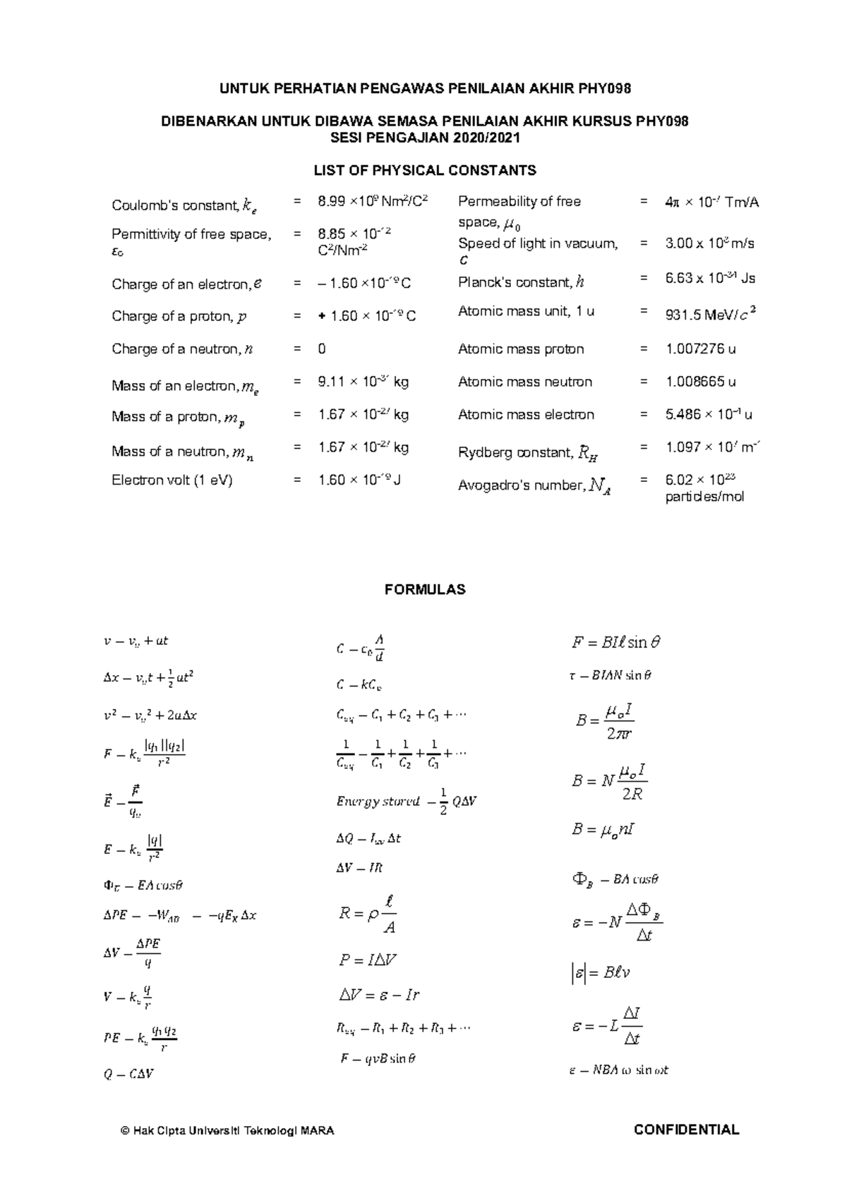 Appendix Physics - Lecture notes 2 - © Hak Cipta Universiti Teknologi ...