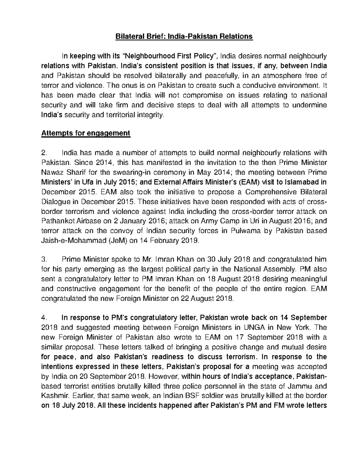 Bilateral Brief POK feb 2020 - Bilateral Brief: India-Pakistan ...
