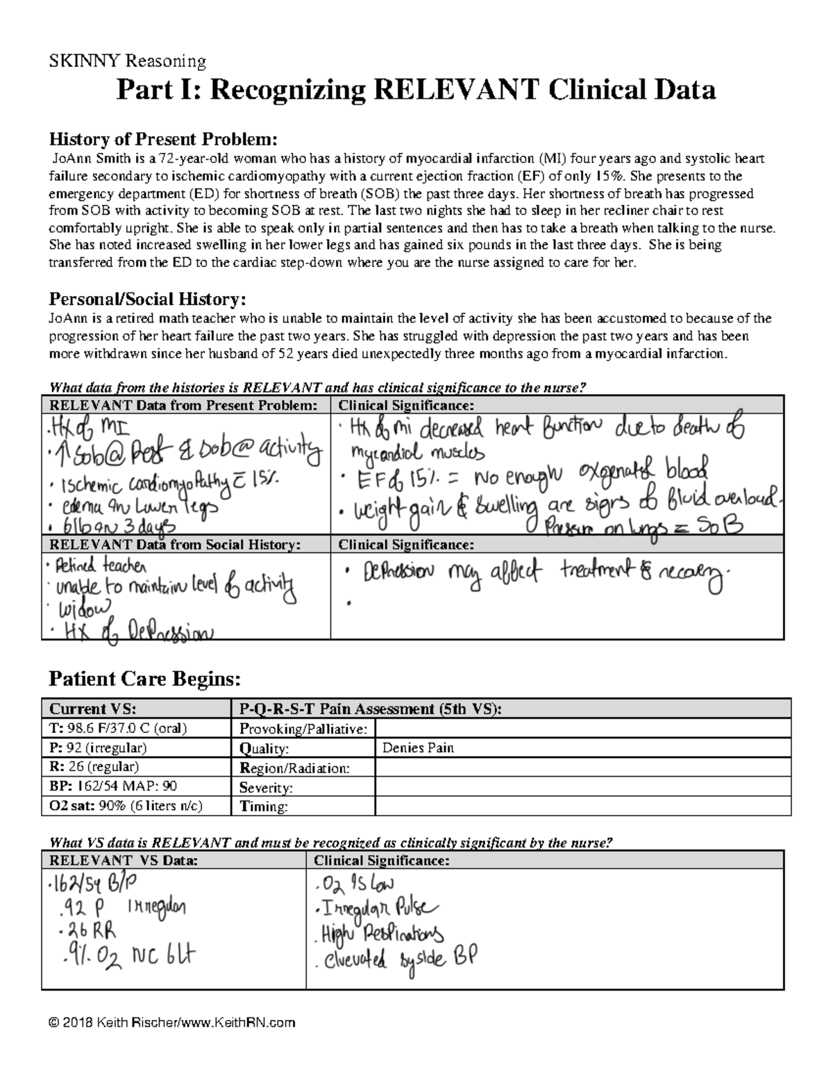 heart failure clinical reasoning case study