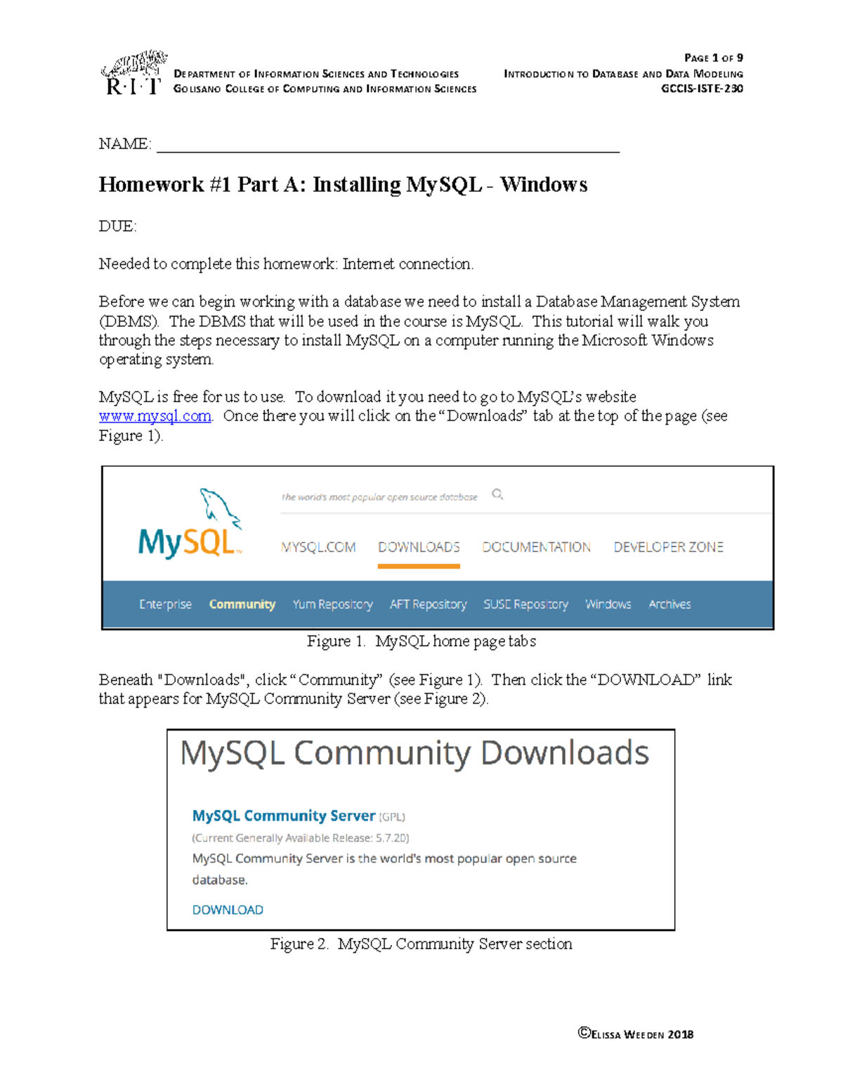 Hw1 Part A Windows 2175 Hw 1 Tutorial D Epartment Of I Nformation S