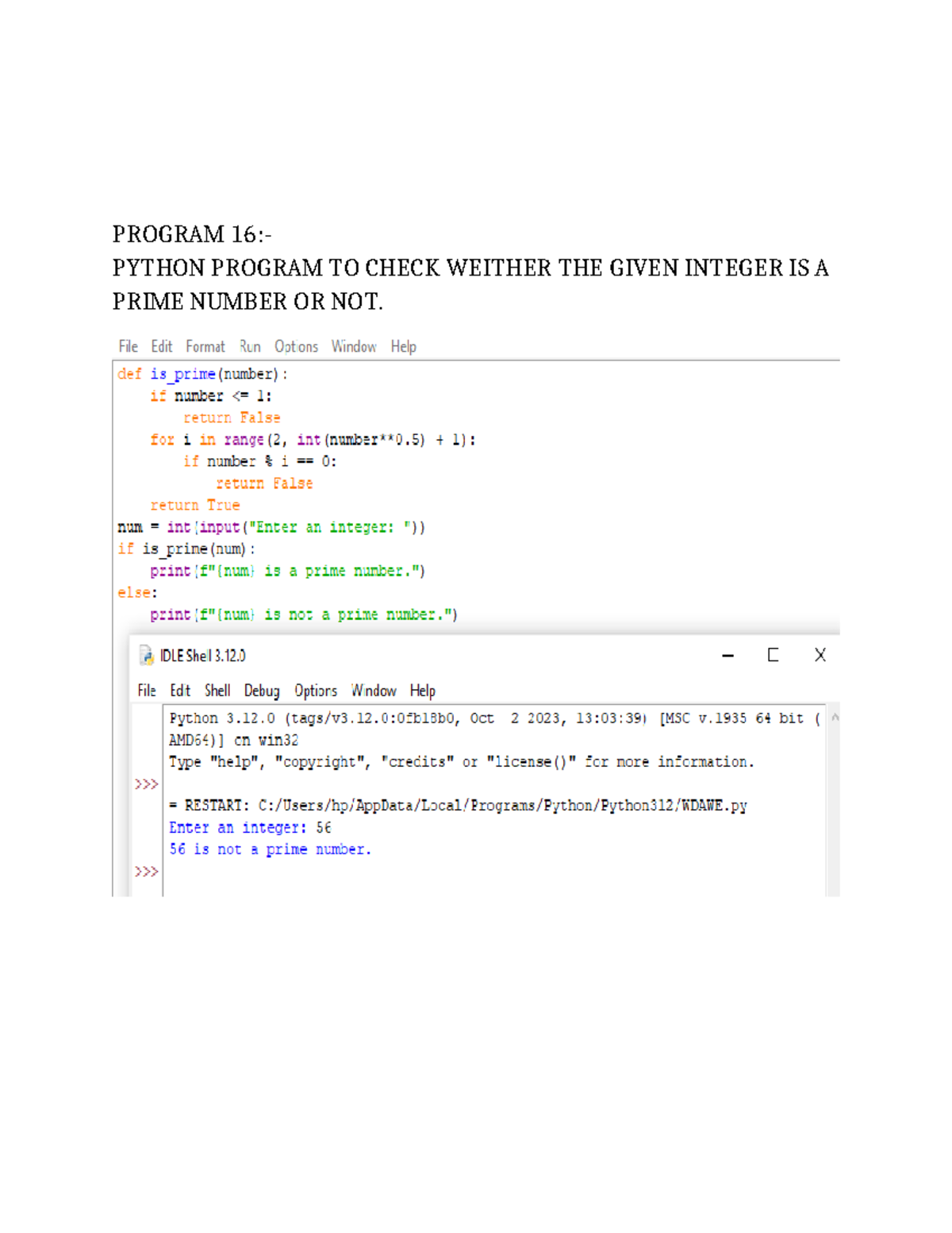 Python Program PART 2 - PYTHON PROGRAM TO CHECK WEITHER THE GIVEN ...