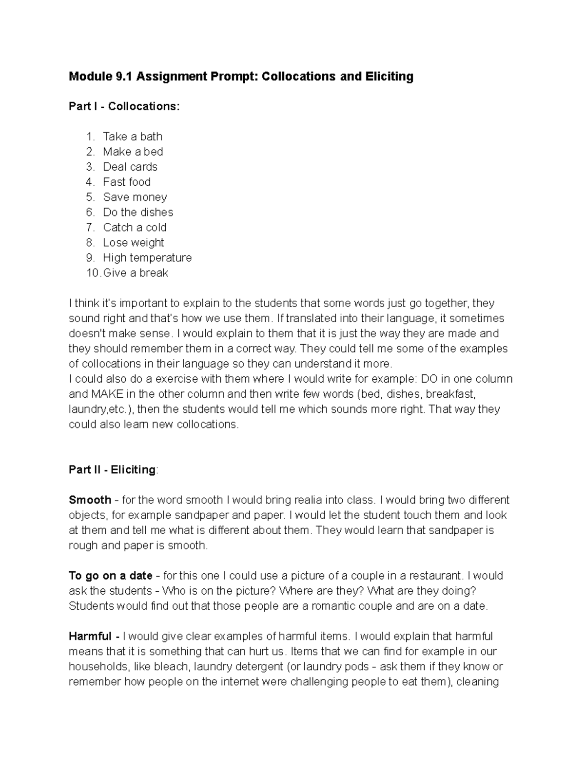 Veronika Rupova - Module 9.1 Assignment Prompt Collocations and ...