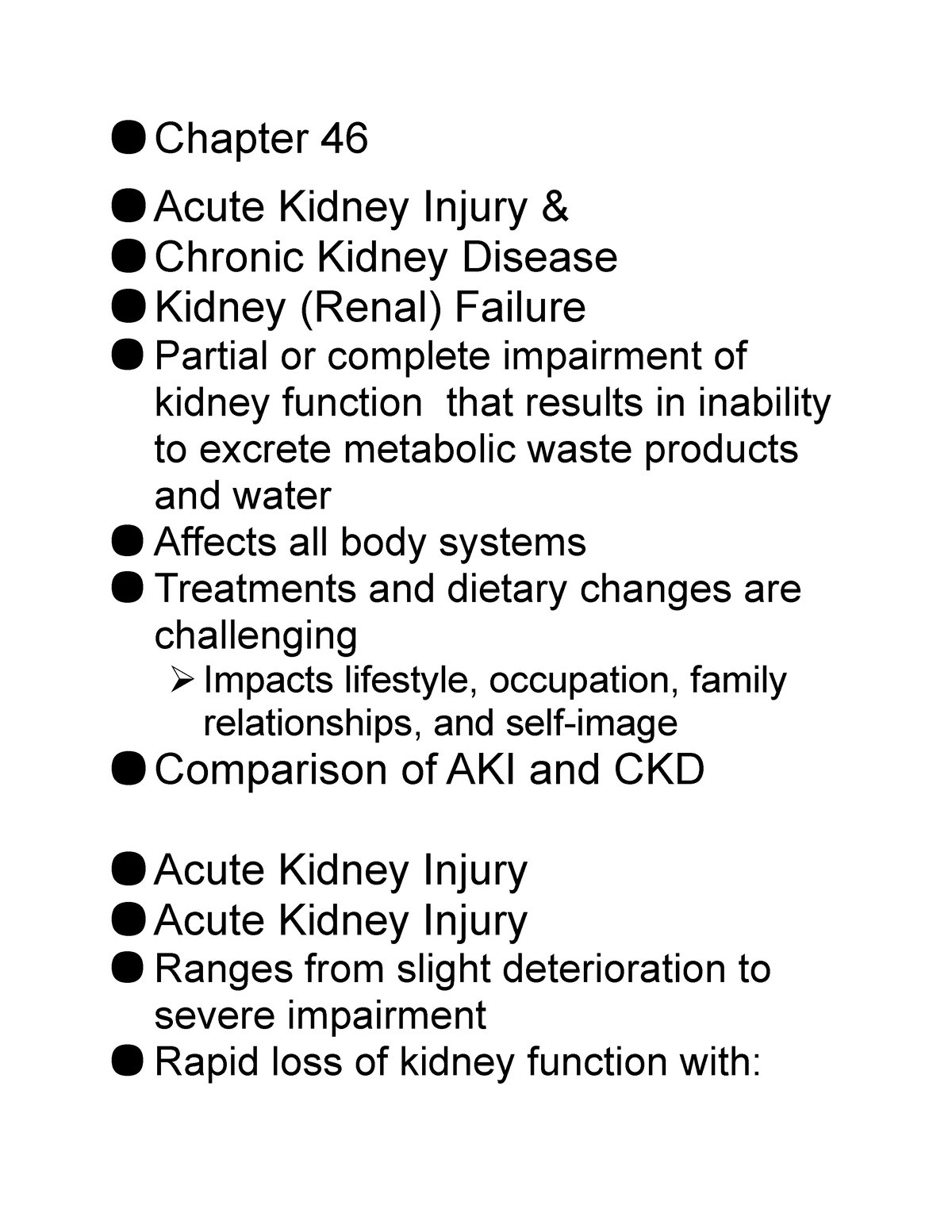 Acute Kidney Injury And Chronic Kidney Disease - Chapter 46 Acute ...