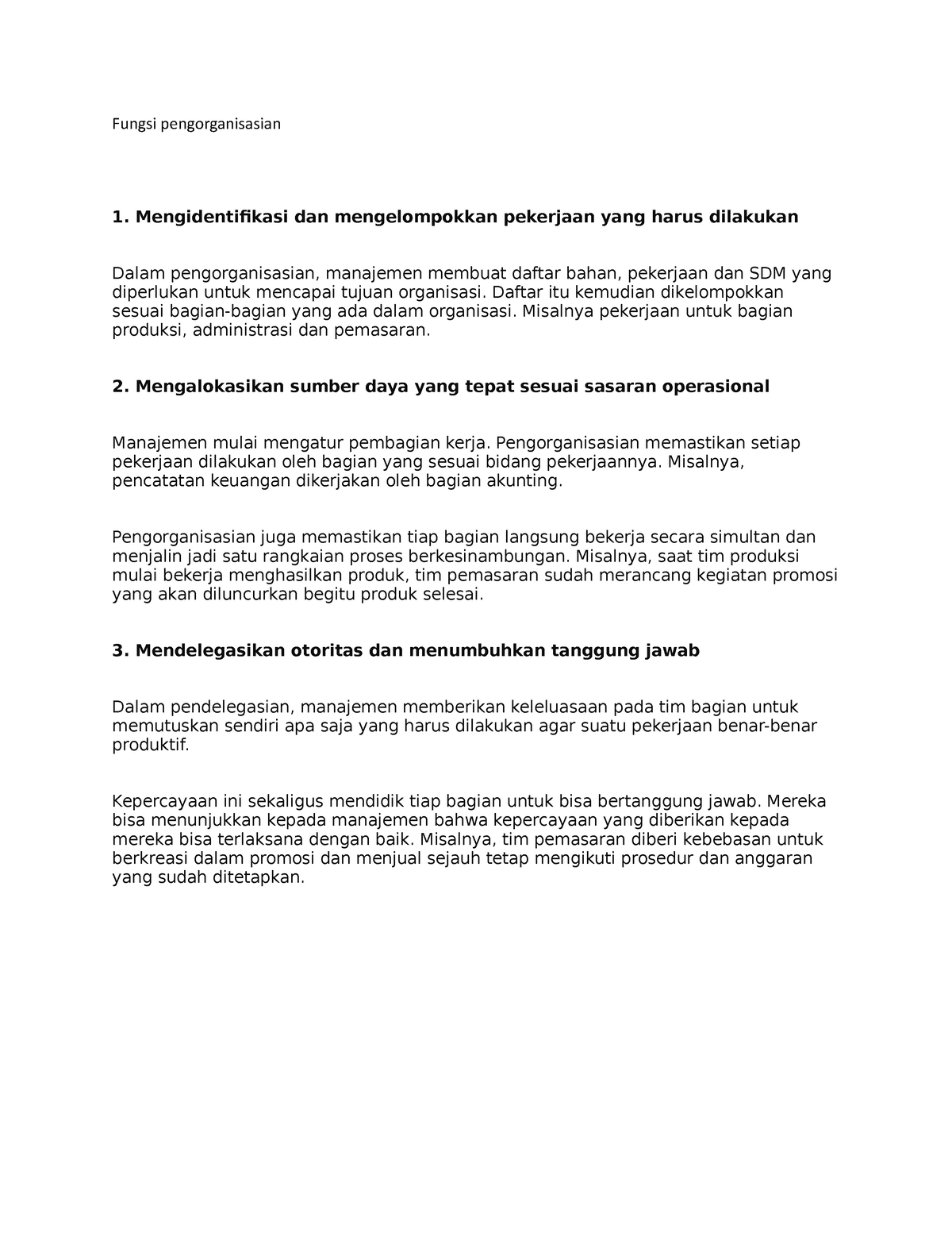 Fungsi Pengorganisasian - Fungsi Pengorganisasian Mengidentifikasi Dan ...