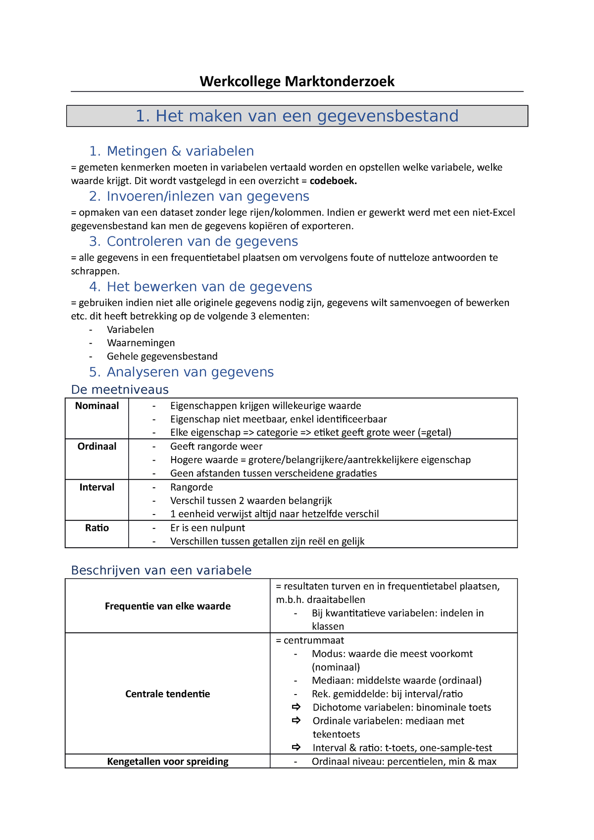 Werkcollege-Marktonderzoek-samenvatting Werkcollege-Marktonderzoek ...