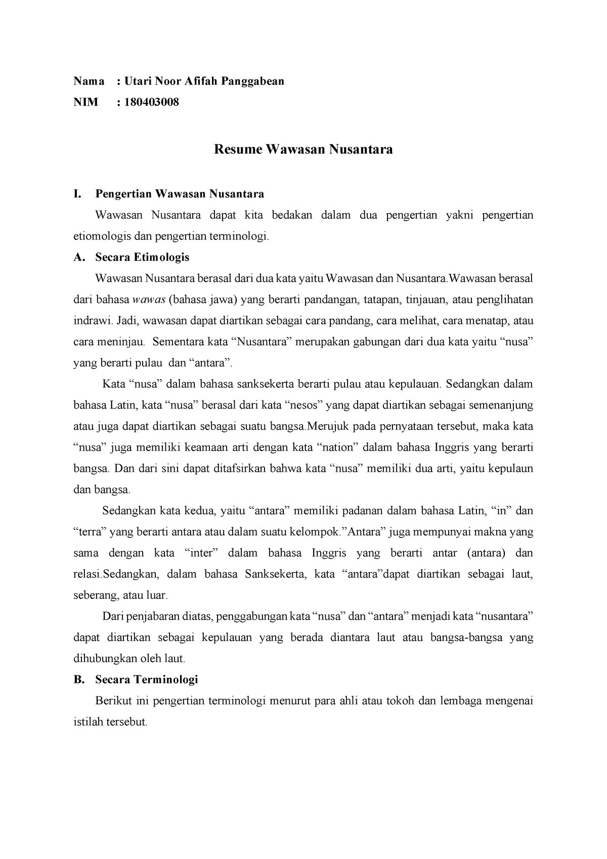 Wawasan Nusantara - Pengertian Wawasan Nusantara Wawasan Nusantara ...