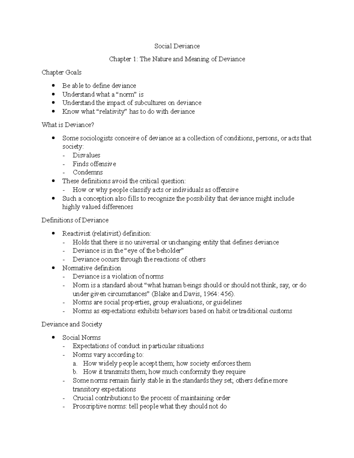 Social Deviance Chapter 1 Powerpoint - Social Deviance Chapter 1: The ...