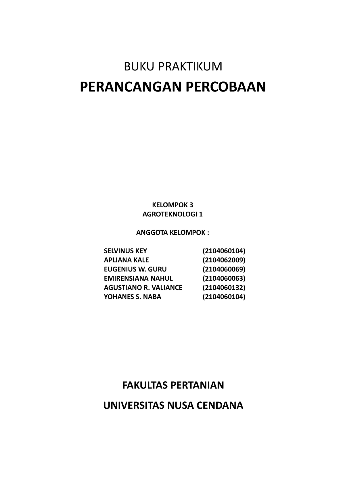 Praktikum Perancangan Percobaan Hampir Fix - BUKU PRAKTIKUM PERANCANGAN ...