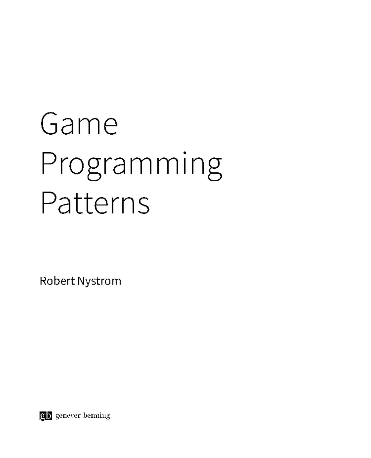 Sample - Game Programming Patterns Robert Nystrom e full text of this ...