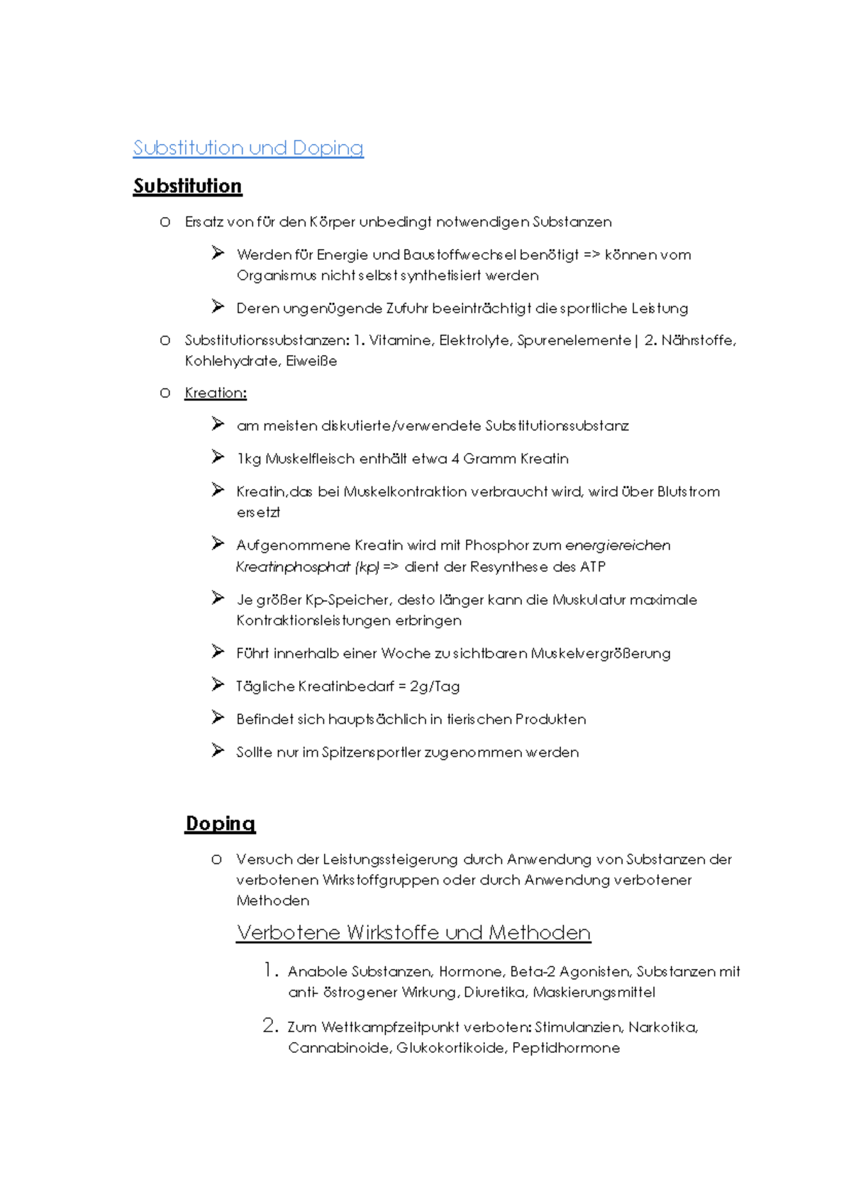 Substitution Und Doping Substitution Und Doping Substitution O Ersatz