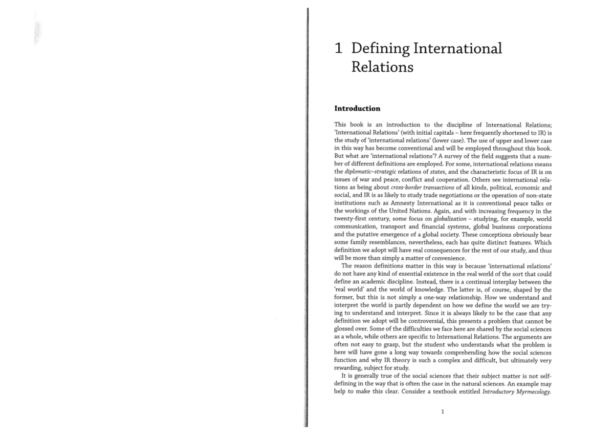 Brown (2019 ) Understanding International Relations - POL106 - Studocu
